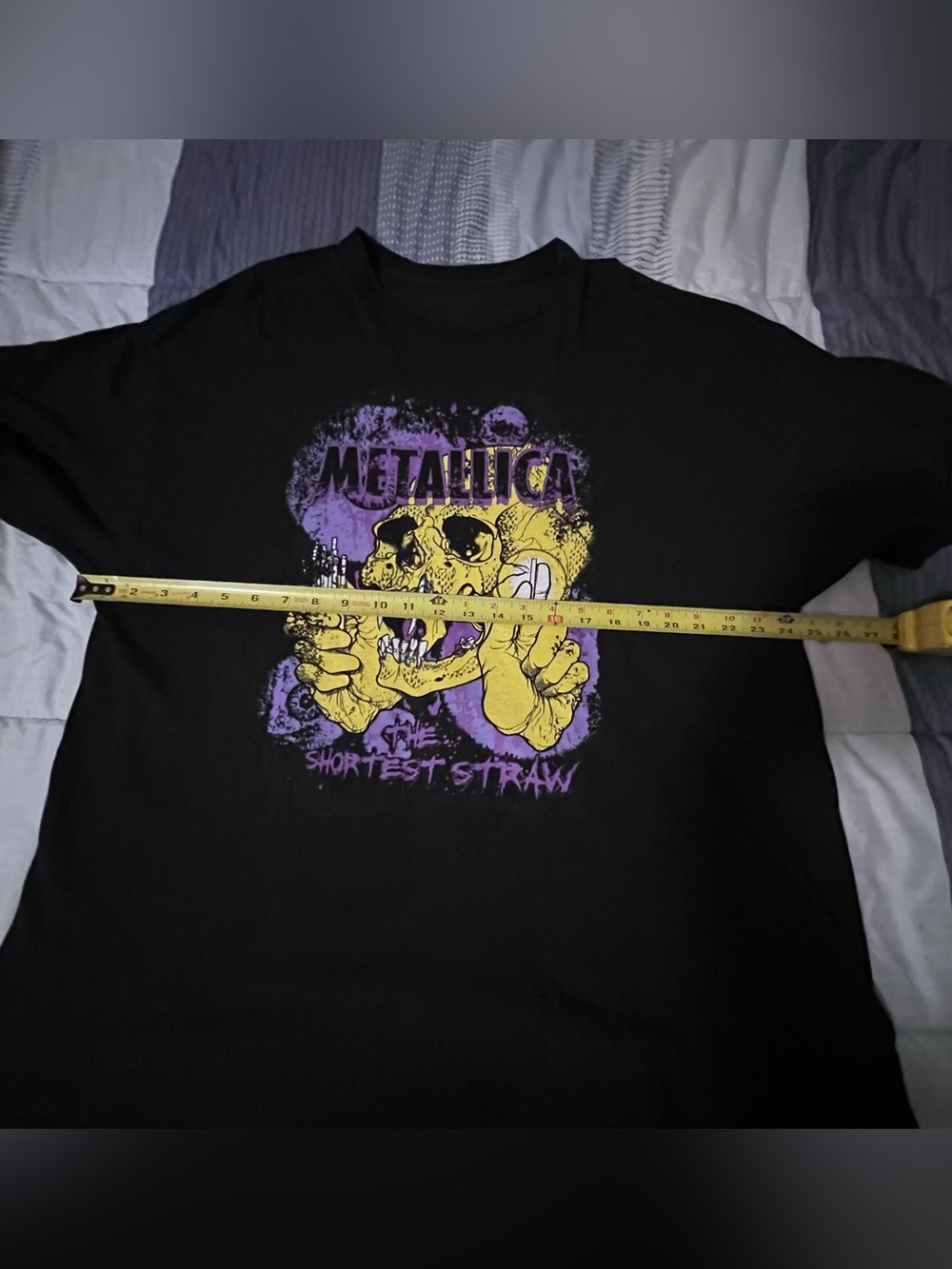Metallica Shirt The Shortest Straw Mens Black 2XL XXL Skull Metal Rock Music - Picture 6 of 9